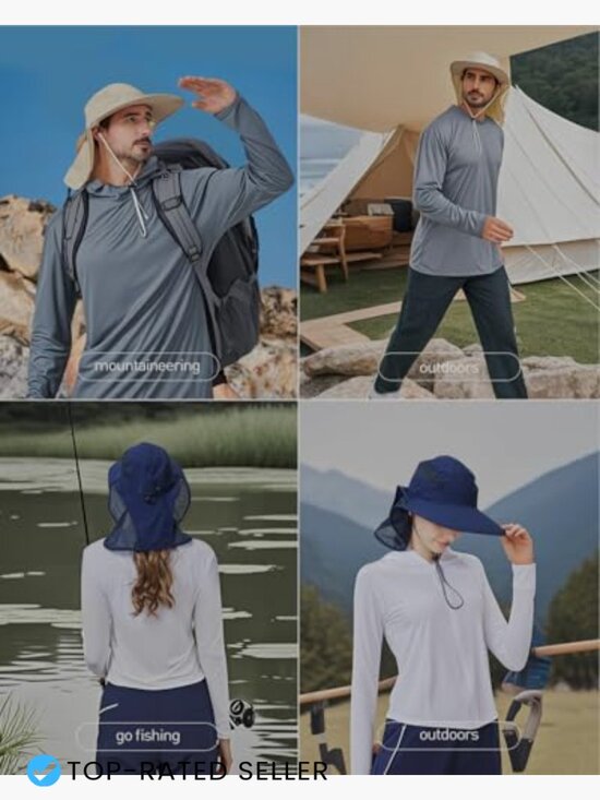 Oversize UPF 50+ Sun Hat Wide Brim Quick-Dry Breathable Fishing Boonie Hat main image 5